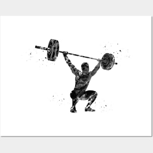 Male weightlifter Posters and Art